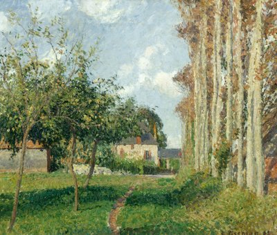 Varengeville, de Herberg van het Landhuis, middag, 1889 door Camille Jacob Pissarro